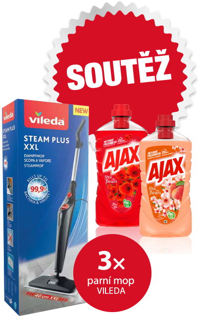 VYHRAJTE 1 ze 3 kusů parních mopů značky VILEDA Steam Plus XXL